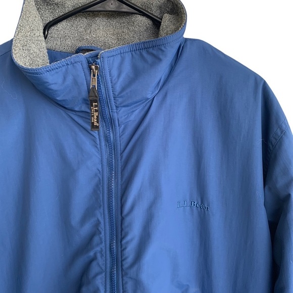 L. L. Bean Mens Warm Up Jacket Size XL Blue Fleece Lined - Picture 2 of 5